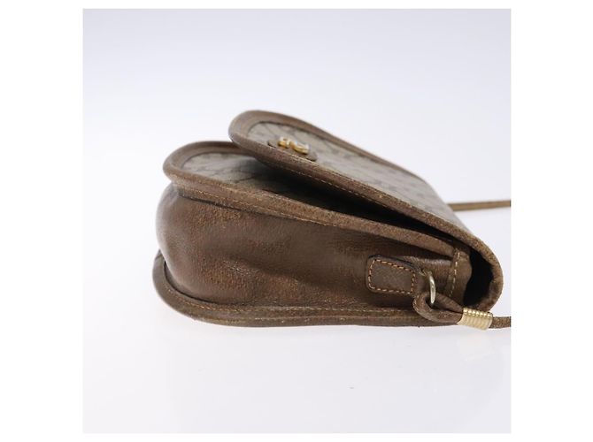 Borsa a Spalla GUCCI GG Plus Supreme PVC Beige Oro Auth th6187 D'oro - vista 3