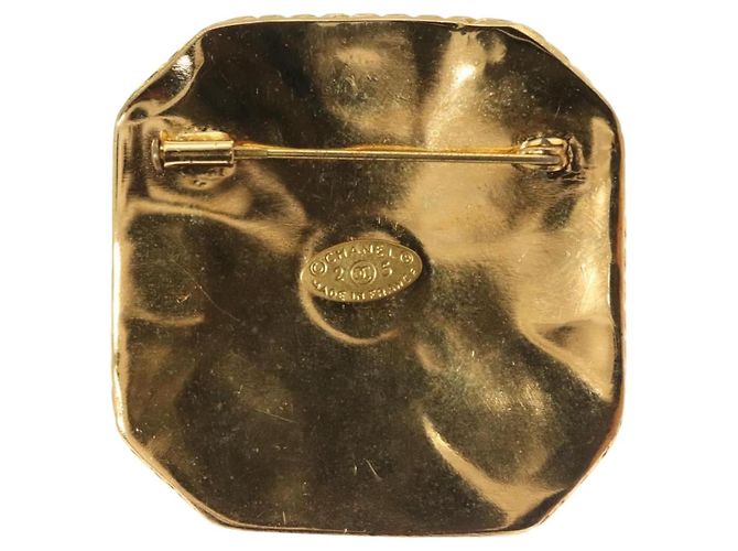 Spilla CHANEL metallo oro CC Auth BA3720 D'oro - vista 3