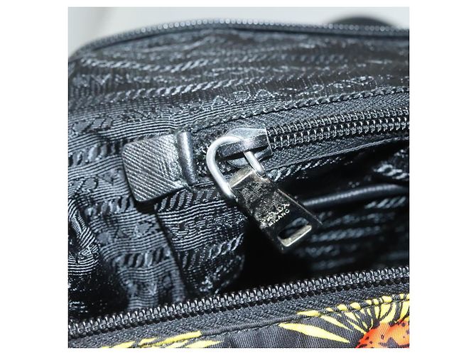 PRADA Borsa a Mano Nylon 2 vie Giallo Argento Auth 128406 - vista 21