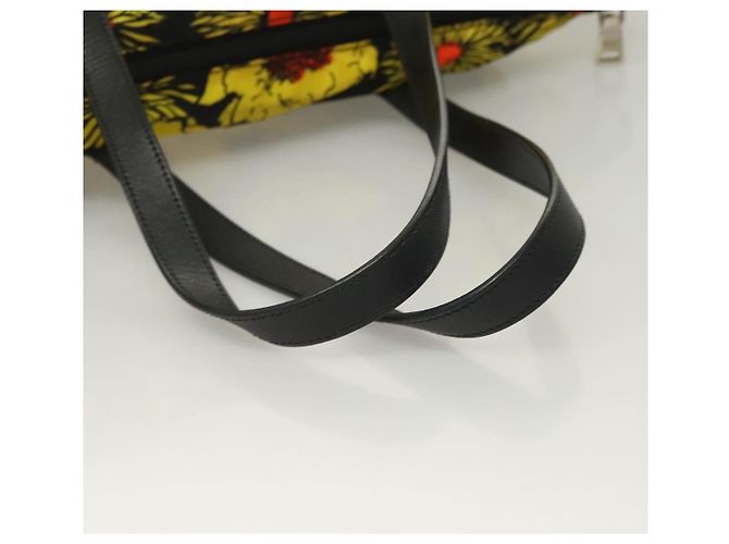 PRADA Borsa a Mano Nylon 2 vie Giallo Argento Auth 128406 - vista 7