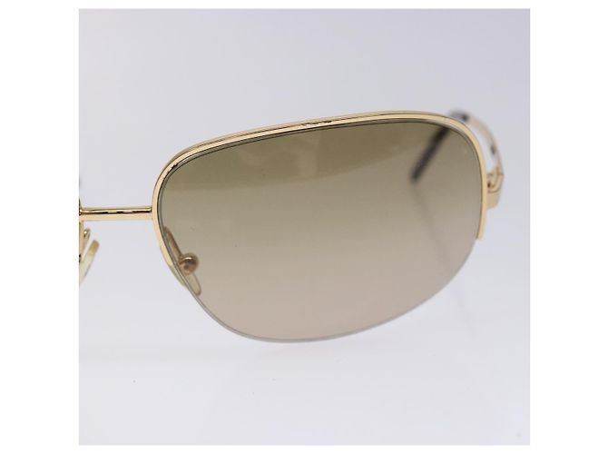 Occhiali da sole PRADA Metallo Oro CC Auth yk18756 D'oro - vista 7