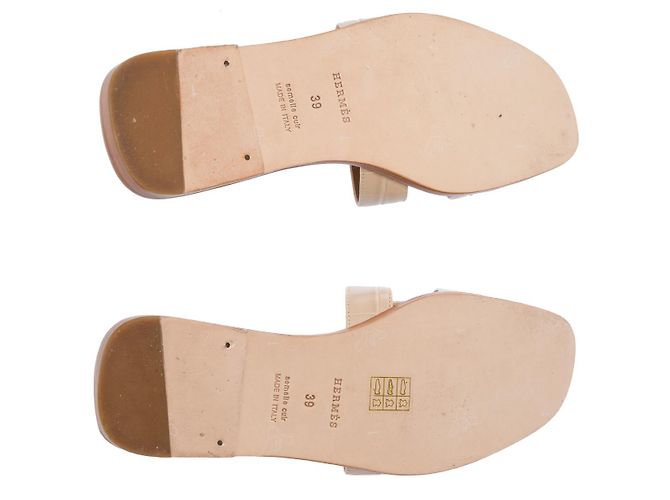 Oran Hermès Chaussure HERMES en Cuirs exotiques Beige - 102744 - vue 8