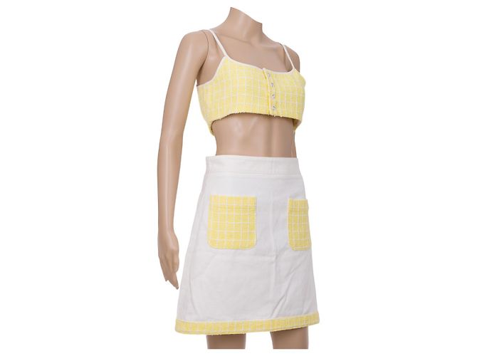 Ropa CHANEL en Tweed Amarillo - 102755 - vista 2
