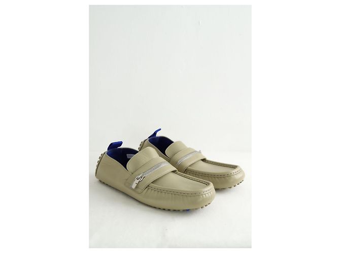 Burberry Mocassini in pelle beige - vista 3