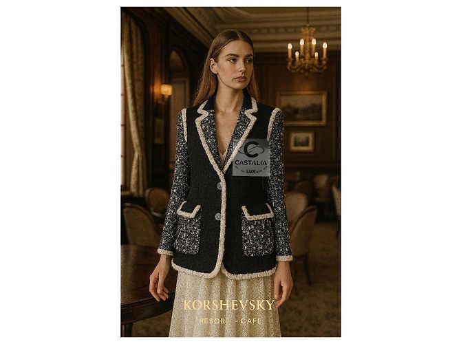 Chanel 13K$ Runway Black Jacket Sequin Embellishment 34 FR - view 10