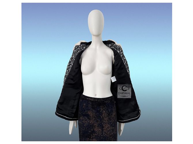 Chanel 13K$ Runway Black Jacket Sequin Embellishment 34 FR - view 16