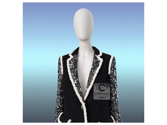 Chanel 13K$ Runway Black Jacket Sequin Embellishment 34 FR - view 9