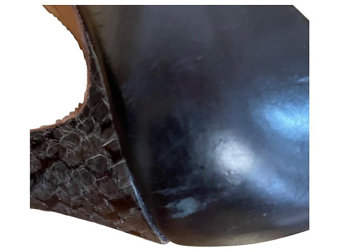 Black leather high heels with python effect – Marc by Marc Jacobs (Size 36) - view 4