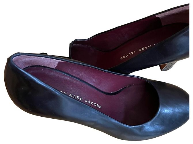 Black leather high heels with python effect – Marc by Marc Jacobs (Size 36) - view 7