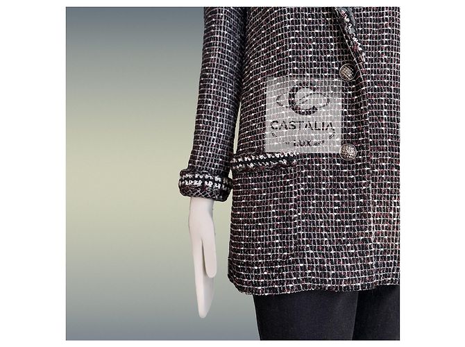 Chanel Schwarze Tweedjacke Georgia Jagger Style 36 FR - Ansicht 13