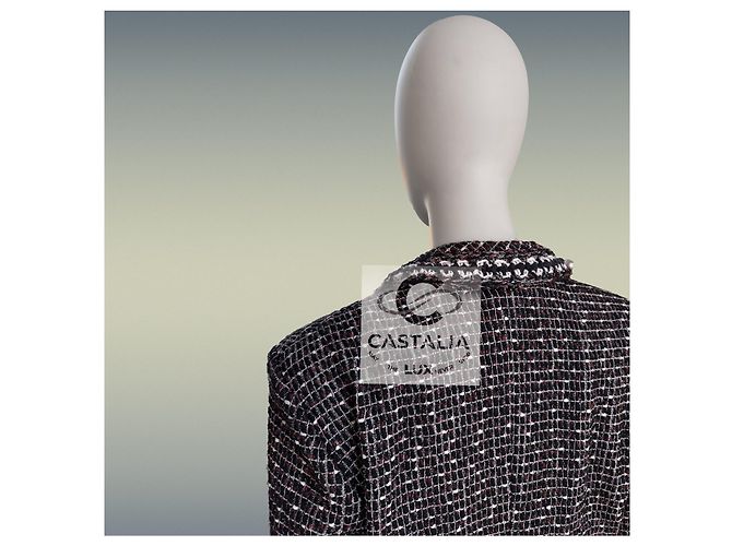 Chanel Schwarze Tweedjacke Georgia Jagger Style 36 FR - Ansicht 15