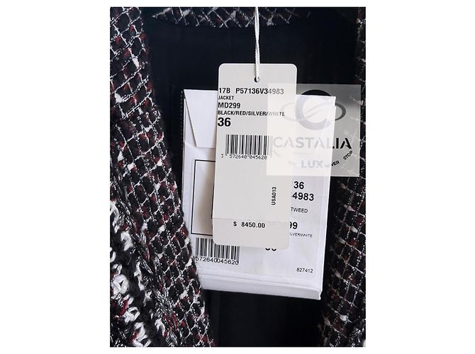 Chanel Schwarze Tweedjacke Georgia Jagger Style 36 FR - Ansicht 18
