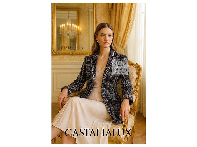 Chanel Schwarze Tweedjacke Georgia Jagger Style 36 FR - Ansicht 6
