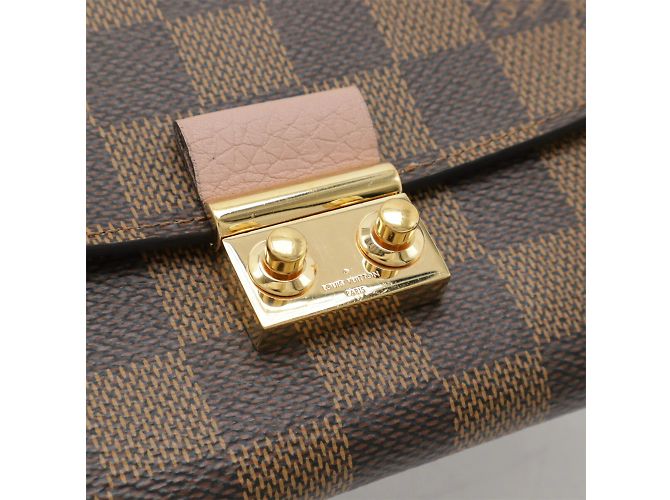 Borsa a spalla portafoglio Croisette in damier Louis Vuitton Rosa - vista 5