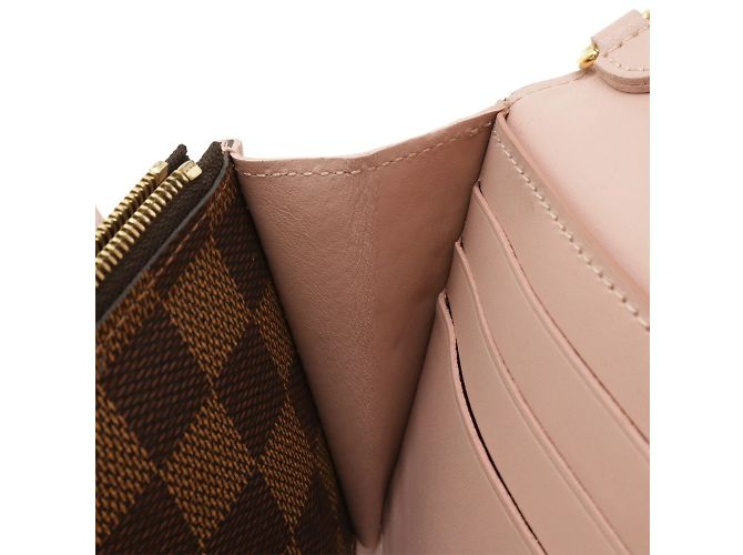 Borsa a spalla portafoglio Croisette in damier Louis Vuitton Rosa - vista 8
