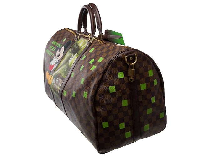 LOUIS VUITTON Keepall in Tela Marrone - 101190 - vista 5
