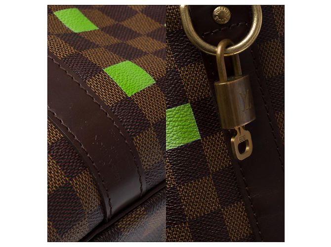 LOUIS VUITTON Keepall in Tela Marrone - 101190 - vista 6
