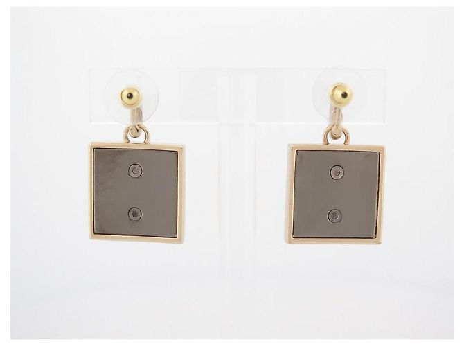 Orecchini pendenti Chanel in metallo dorato D'oro - vista 4