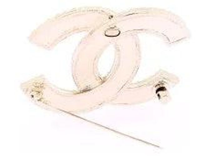 Spilla Chanel Doppio CC Oro Cristalli e Perle D'oro - vista 2