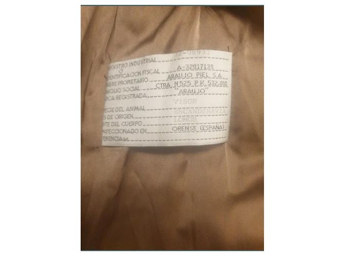 Autre Marque Long mink coat hazelnut - view 3