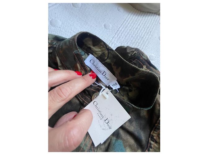 Ensemble militaire camouflage Dior en coton Multicolore - vue 9