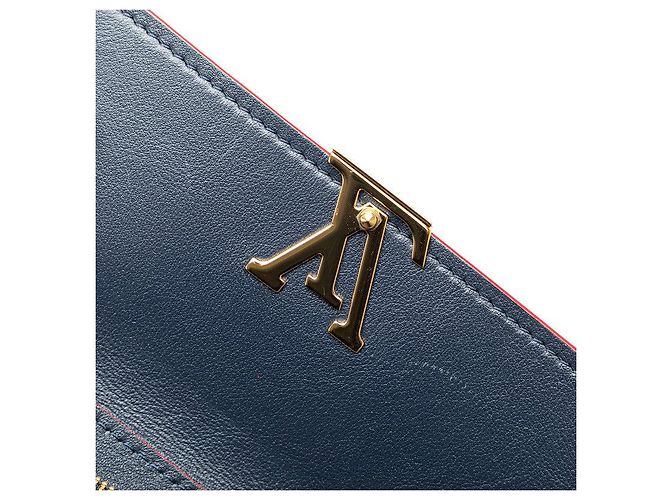 Cartera Capucines de cuero Taurillon Louis Vuitton Azul - vista 5