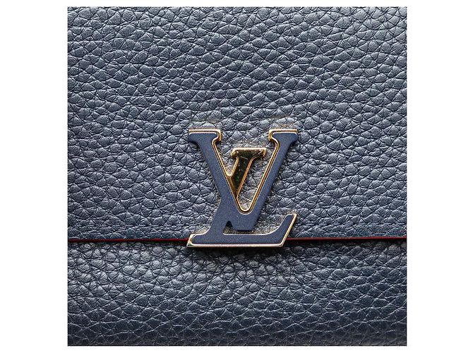 Cartera Capucines de cuero Taurillon Louis Vuitton Azul - vista 6