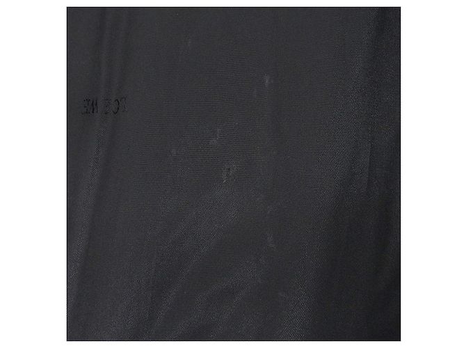 Abrigo de cuero a cuadros Anagram Loewe Negro - vista 5