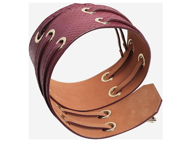 Jimmy Choo Lila Schlangen-Effekt Gürtel - Ansicht 2