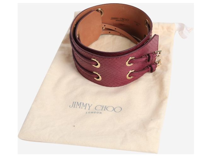 Jimmy Choo Lila Schlangen-Effekt Gürtel - Ansicht 6