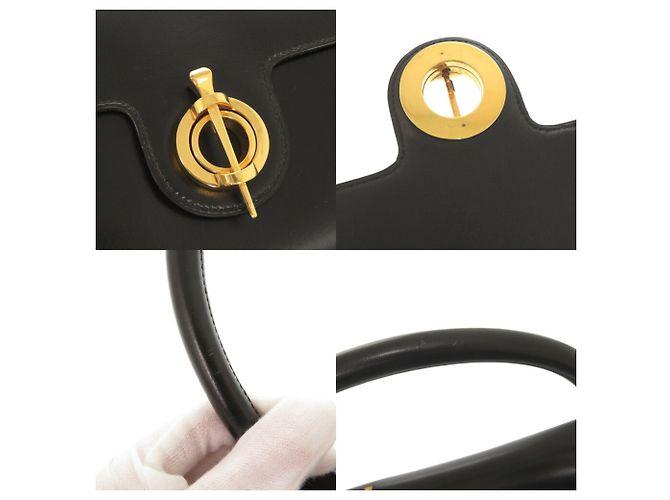 Borsa in pelle nera Hermès Nero - vista 10