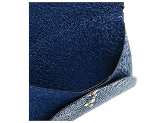 Tarjetero Calvi Duo en cabra Hermès Azul Azul oscuro - vista 7