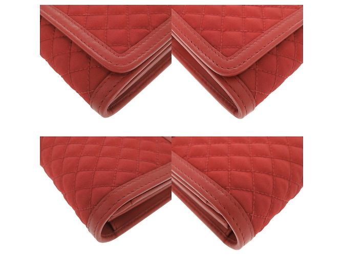 Portafoglio a spalla in nylon rosso e pelle Prada - vista 5