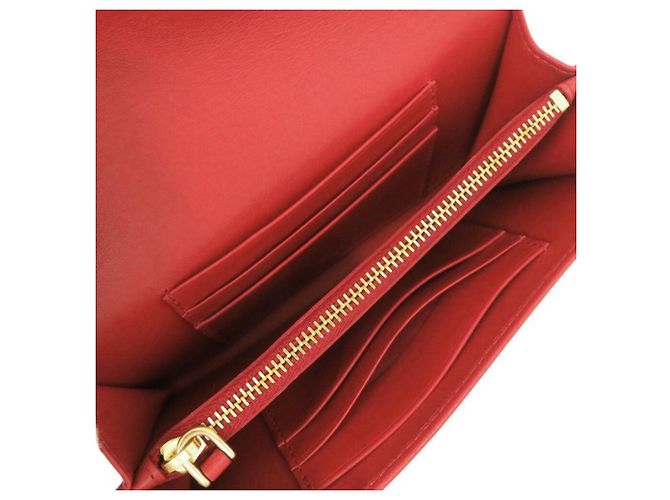 Portafoglio a spalla in nylon rosso e pelle Prada - vista 6