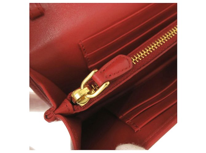 Portafoglio a spalla in nylon rosso e pelle Prada - vista 9