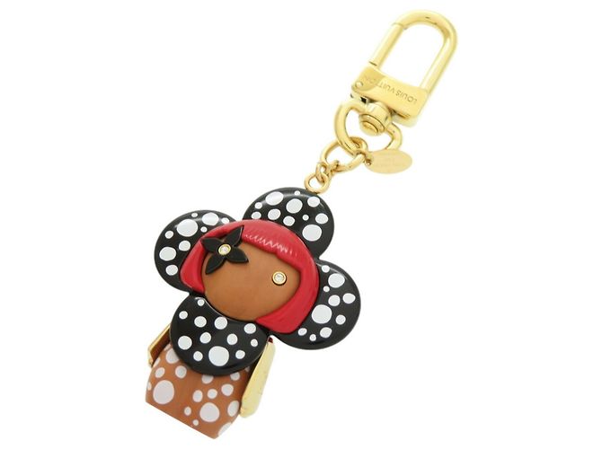 Portachiavi Vivienne Infinity Dot LV x YK di Louis Vuitton Nero Bianco D'oro - vista 2