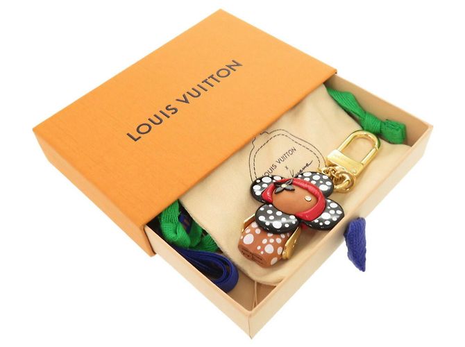 Portachiavi Vivienne Infinity Dot LV x YK di Louis Vuitton Nero Bianco D'oro - vista 3