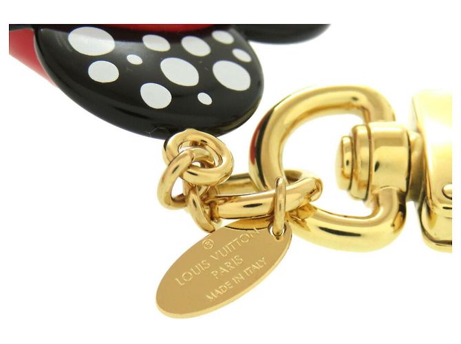 Portachiavi Vivienne Infinity Dot LV x YK di Louis Vuitton Nero Bianco D'oro - vista 6