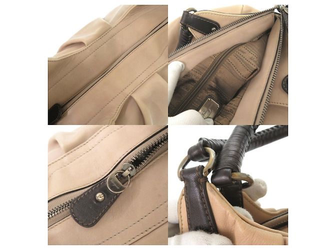 Borsa in pelle beige Salvatore Ferragamo - vista 10