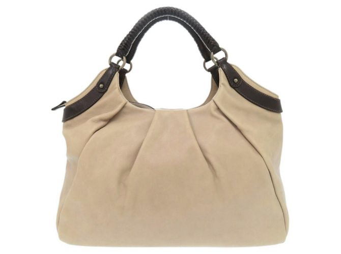 Borsa in pelle beige Salvatore Ferragamo - vista 4