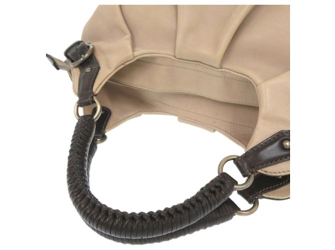 Borsa in pelle beige Salvatore Ferragamo - vista 7
