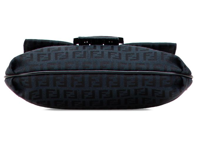 Borsa a tracolla in tela Zucchino blu Fendi Blu navy - vista 3