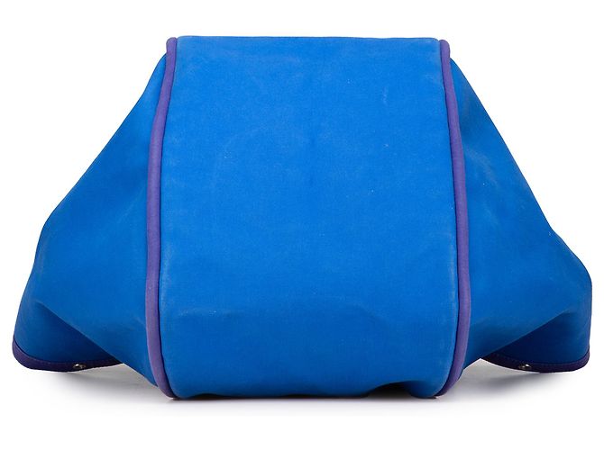 Borsa da Spiaggia Lindy in Toile Blu Hermès - vista 3