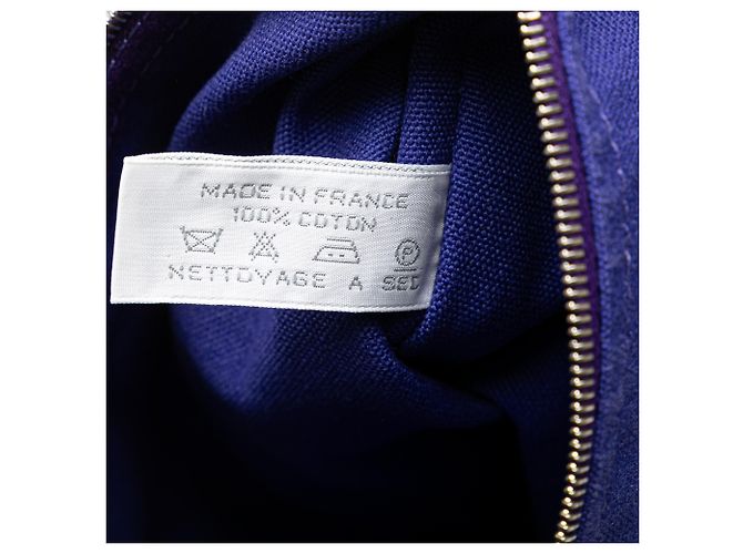 Borsa da Spiaggia Lindy in Toile Blu Hermès - vista 7