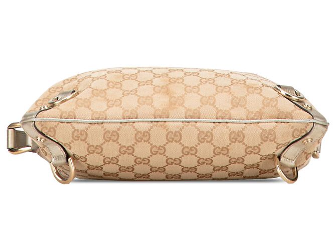 Borsa a tracolla Gucci in tela GG marrone Abbey D Ring Beige - vista 3
