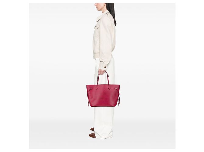 Louis Vuitton Neverfull MM in Epi rosa - vista 10