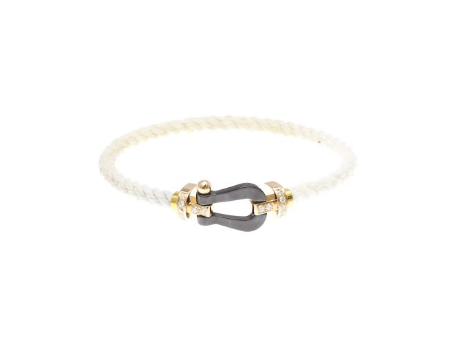 Fred Force 10 LM Large Size Half Diamond Charm Bracelet - view 2