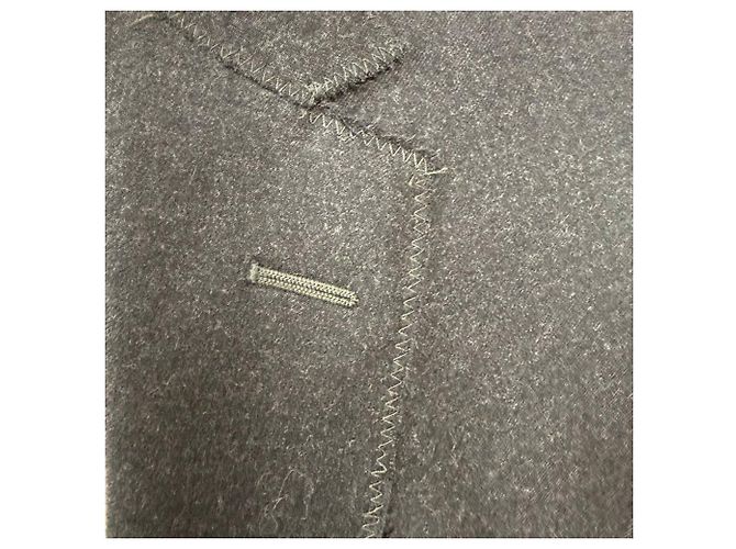 Ermenegildo Zegna Zegna Single-Breasted Edge Cut Blazer in Black Wool - view 4