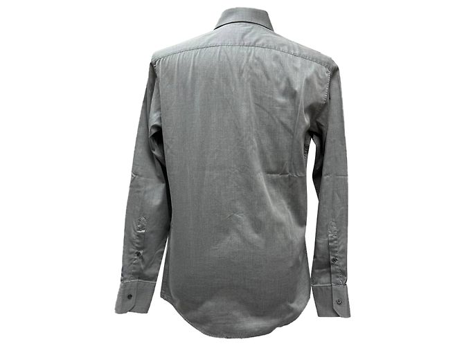 Camicia Bottonata Gucci in Cotone Grigio - vista 3