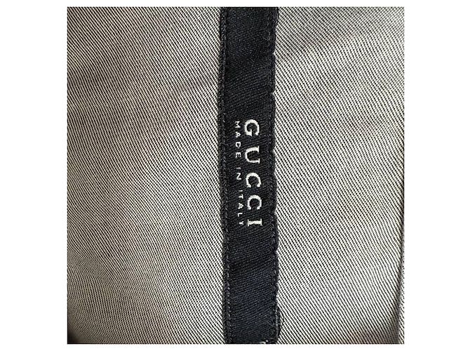 Camicia Bottonata Gucci in Cotone Grigio - vista 4